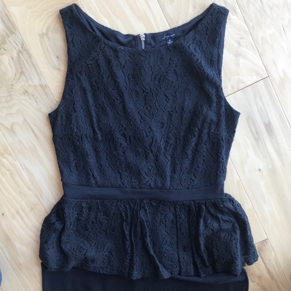 Black Peplum Dress - Picture 2 of 3